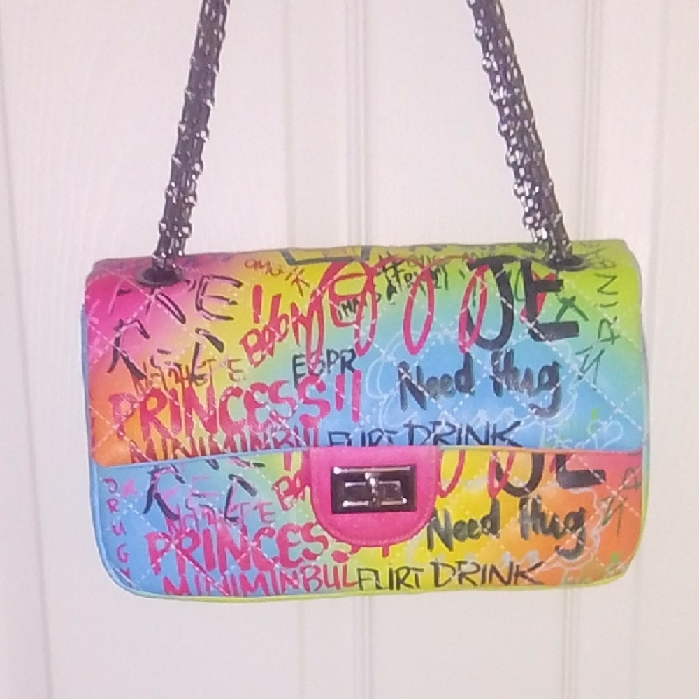 Colorful Graffiti Shoulder Bag